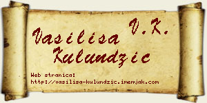 Vasilisa Kulundžić vizit kartica